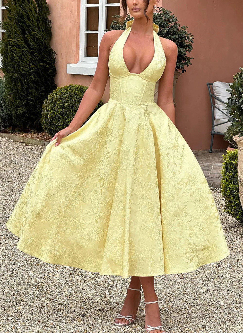 Vestido Comprido com Laço e Corpete — foto 36 | Tolobasao