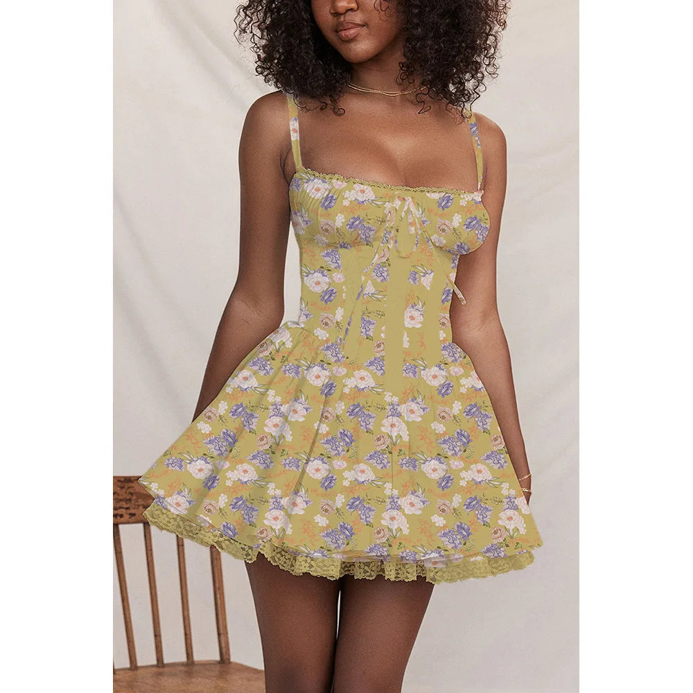 Vestido Curto Floral com Corpete — foto 25 | Tolobasao