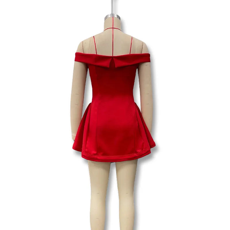 Vestido Curto Rosa de Ombros Descobertos — foto 18 | Tolobasao