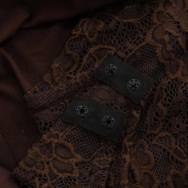 Vestido Comprido de Um Ombro com Renda — foto 30 | Tolobasao