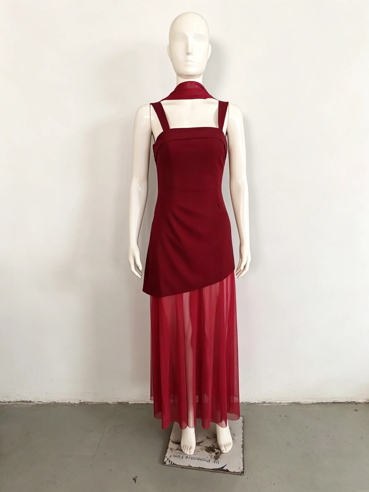 Vestido Comprido em Tule com Laços — foto 8 | Tolobasao