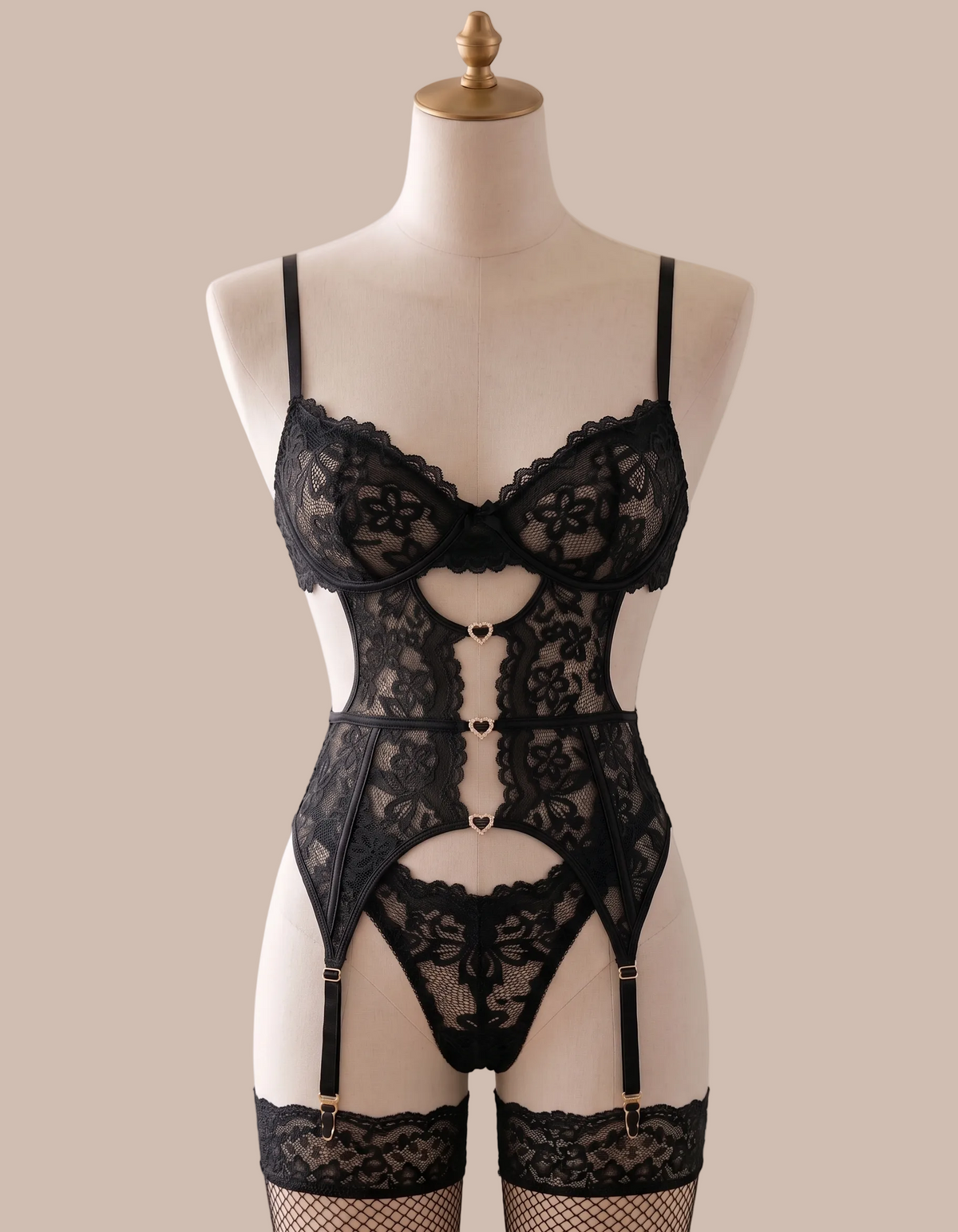 Imagem 1 de Conjunto Lingerie Renda | Bordada Transparente — Tolobasao